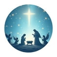 thumbnail image 1 of Zmeidao Christmas Nativity Wall Hanging Decoration, Round Religious Christmas Ornaments Christian Home Gift for Living Room Bedroom Nativity Hanging Plaque 7.87in, 1 of 6