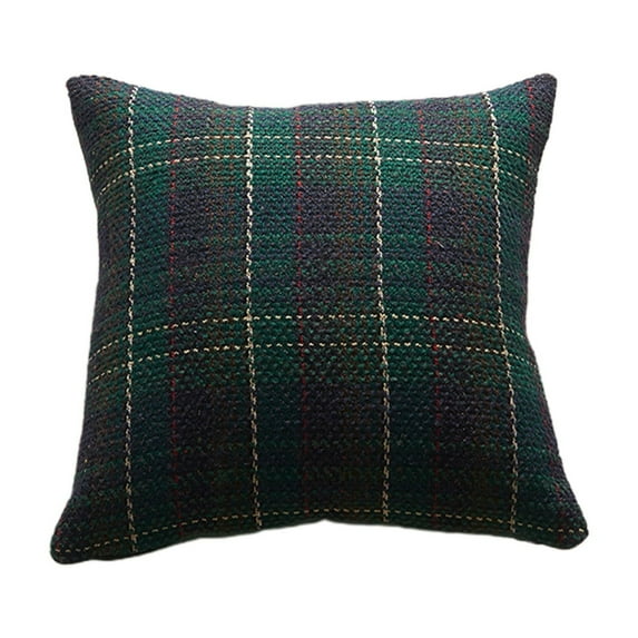 Zmeidao Christmas Pillow Covers 19.68×19.68inch Plaid Decorative Throw Pillow Covers Rustic Holiday Decorations Throw Pillows Cushion Covers for Bed Chair Sofa Couch