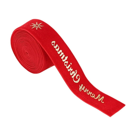 Zmeidao Christmas Ribbon, Christmas Tree Ribbon for Gift Wrapping Crafts Wreath Decoration Bow Making, 0.9x78.8in