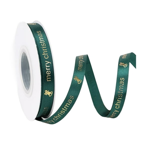 Zmeidao Christmas Ribbon, Red and Green Satin Ribbon, Holiday Gift Wrapping Ribbon for Craft Wreath Decor Bow Flower 24 Yards
