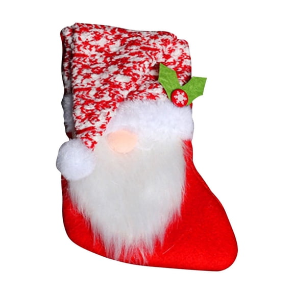 Zmeidao Christmas Socks, Faceless Doll Christmas Socks Fireplace Hanging Socks for Family Holiday Christmas Party Decorations