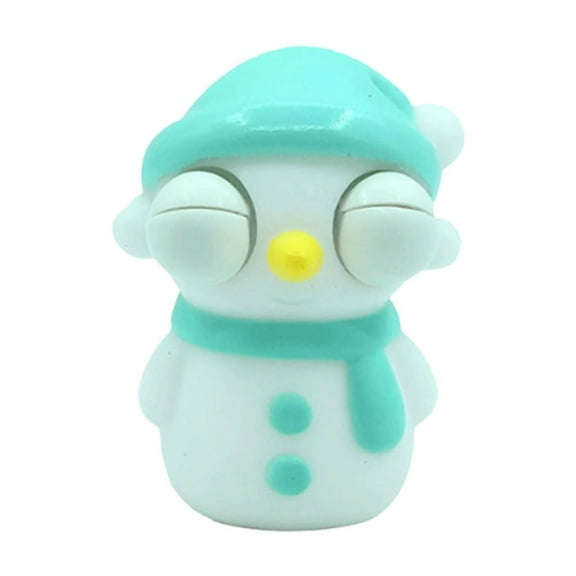 Zmeidao Christmas Squeeze Pop Out Eye Toys, Stick Out Eyes Elk Snowman Decompression Fun Toys Christmas Stocking Stuffers Party Favors Gifts