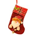 thumbnail image 1 of Zmeidao Christmas Stocking with LED Light, Xmas Stocking with Santa Claus Snowman Reindeer Bear Pattern for Family Decorations Xmas Gift, Fireplace Hanging Stocking, 1 of 4