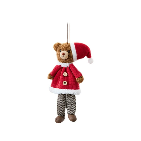 Zmeidao Christmas Tree Bear Ornaments, Bear Hanging Decor for Christmas Tree, Home Xmas Festive Party Ornament