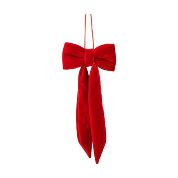 Zmeidao Christmas Velvet Bows Xmas Tree Toppers Bows Christmas Decorations for Window Wall Mantle Front Door Porch, Home Party Wedding Car Holiday Decor Supplies 11x4.7in