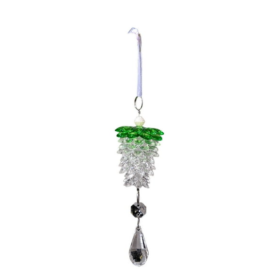 Zmeidao Clear Pine Cone Christmas Tree Hanging Ornament, Acrylic Pinecone Pendants, Holiday Home Decor Festive Tree Decorative Accessories