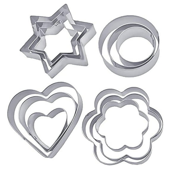 Zmeidao 12PC Cutter Cutting of Biscuits in Stainless Steel Forms Biscuits Flower
