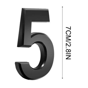 Zmeidao Clearance 3 Inch Black Modern House Numbers Mailbox Numbers 0-9 Self-Adhesive Street Door Home Address Metal Numbers For Outside Or Inside Signs Easy Install