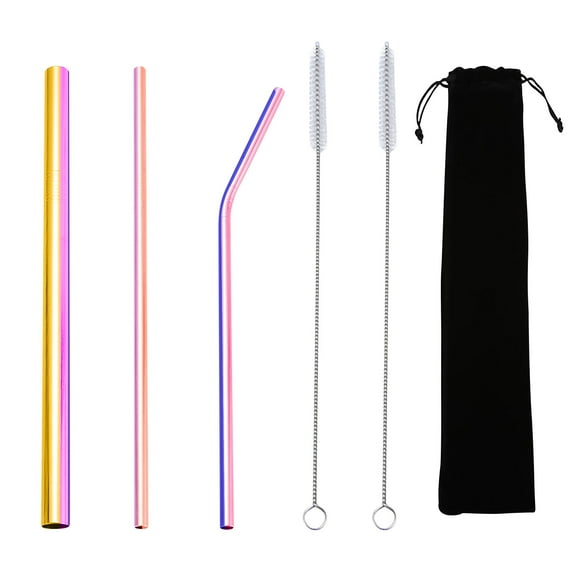 Zmeidao 304 Stainless Steel Straw Set Cloth Bag Metal Straw Portable Set Restaurant Beverage Straw Set