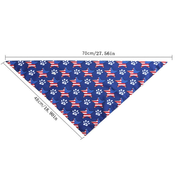 Zmeidao 4th of July Dog Scarf, Pet Saliva Bandana American Flag Bandana Kitty and Dog Independence Day Scarf, Patriotic Bandanas for Medium Large Dogs Pets
