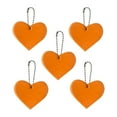thumbnail image 1 of Zmeidao 5PCS Reflective Pendant Outdoor Reflective Pendant Heart Shaped Reflective Suitable For Backpack Riding Walking Running, 1 of 2