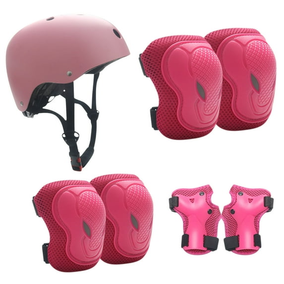 Zmeidao Clearance 7pcs Kids Boys and Girls Protective Gear Set, Sports Protective Gear Skating Helmet Knee Elbow Support Pads Set Outdoors fit Roller Skates,Cycling,Skateboarding,Skating Scooter