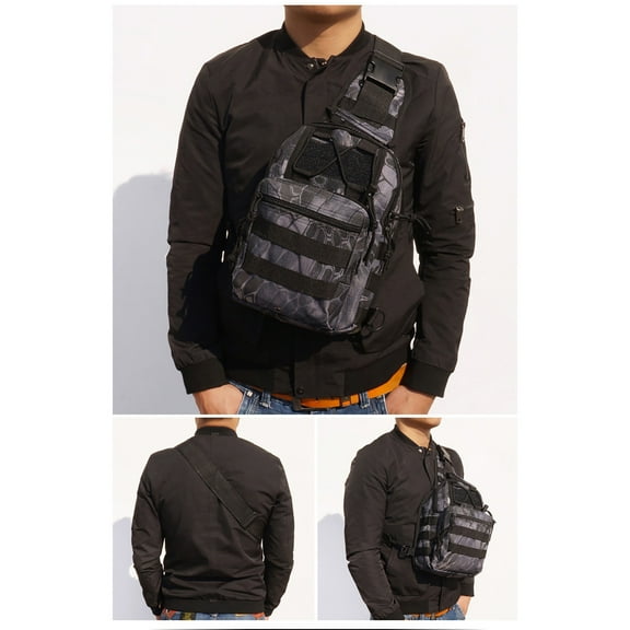 Zmeidao Canvas Sports Bag, Shoulder Bag, Outdoor Multifunctional Chest Bag