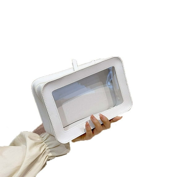 Zmeidao Clear Makeup Bag Organizer with Zipper, Mini Transparent Makeup Bag Wallet Organizer Suitable for Portable Travel Toiletry Cosmetic Bag Case