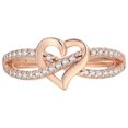 thumbnail image 1 of Zmeidao Clearance Crossing Rhinestone Rings Womens Zirconia Engagement Rings Gold Plated Accessories Bands For Women, 1 of 2