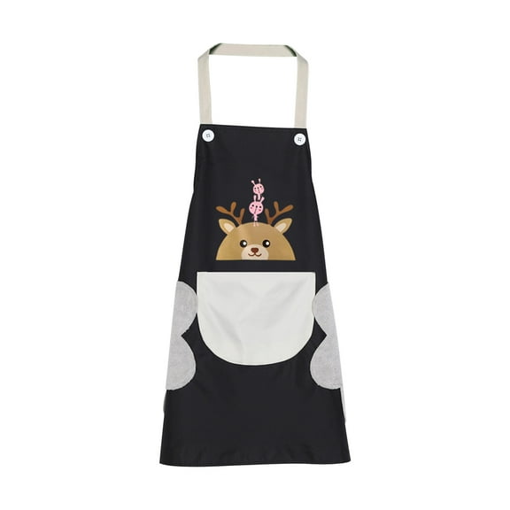 Zmeidao Cute Apron Ladies With Pockets 2 Sides Coral Fleece Towel Oil Cooking Kitchen Apron Gifts