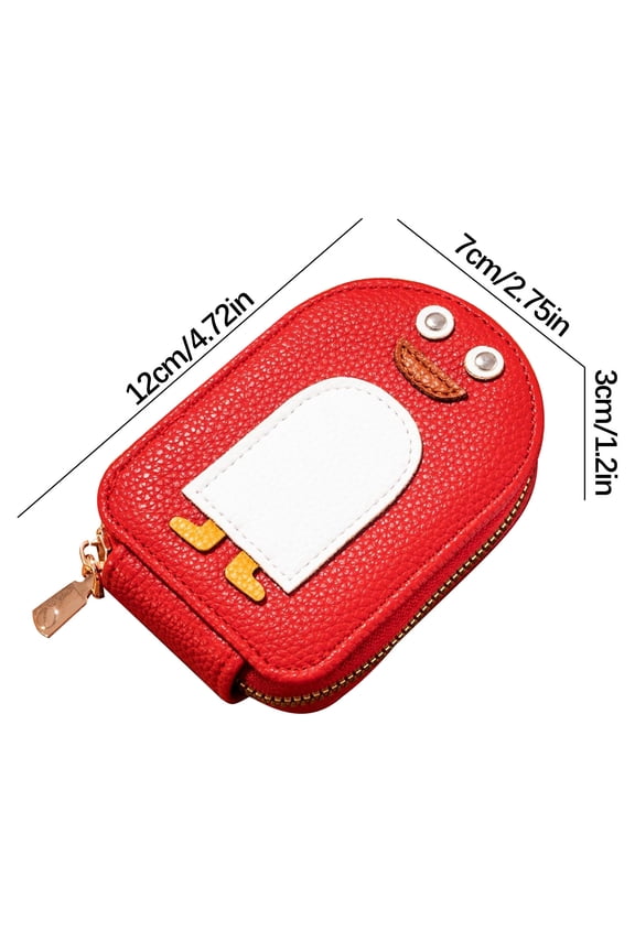 Cute Penguins Credit Card Coin Wallet, Multi Card ID Bag Large Capacity Card Storage Bag