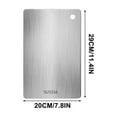 thumbnail image 1 of Zmeidao Cutting Board 304 Stainless Steel Cutting Board for Kitchen, Food-Grade, Cutting Boards for Kitchen,for Meat, Veggies, Fruits, with Easy Grip Handle, 1 of 5
