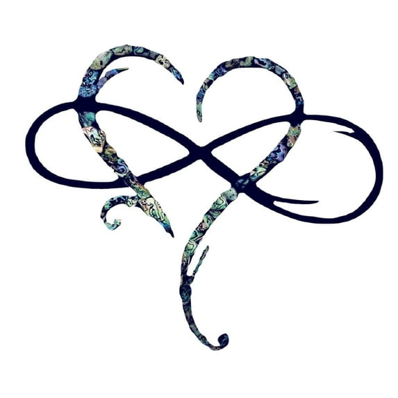 Zmeidao Eternal Wrought Iron Decoration Indoor Ornaments Metal Wall Decoration Infinitys Heart-Steel Wall Decor Metal Wall Art 25*30cm