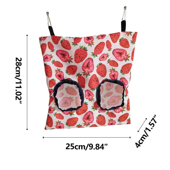 Zmeidao Clearance Guinea Pig Feeder Bag Rabbit Feeder Storage Feeder Bag Hanging Feeder Sack With 2 Holes For Rabbit Guinea Pig Hamsters