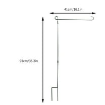 Zmeidao HOOSUN Garden Flag Stand, Premium Garden Flag Pole Metal Powder-Coated Weather-Proof Paint With One Clip And Two Spring Stoppers Without Flag