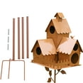 thumbnail image 1 of Zmeidao Metal Bird House with Poles - Outdoor Metal Bird House Stake Bird House, DIY Detachable Parts Stand for Patio Backyard Garden Outside Decoration for Birdhouse Lovers, 1 of 6