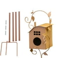 thumbnail image 1 of Zmeidao Metal Bird House with Poles - Outdoor Metal Bird House Stake Bird House, DIY Detachable Parts Stand for Patio Backyard Garden Outside Decoration for Birdhouse Lovers, 1 of 6