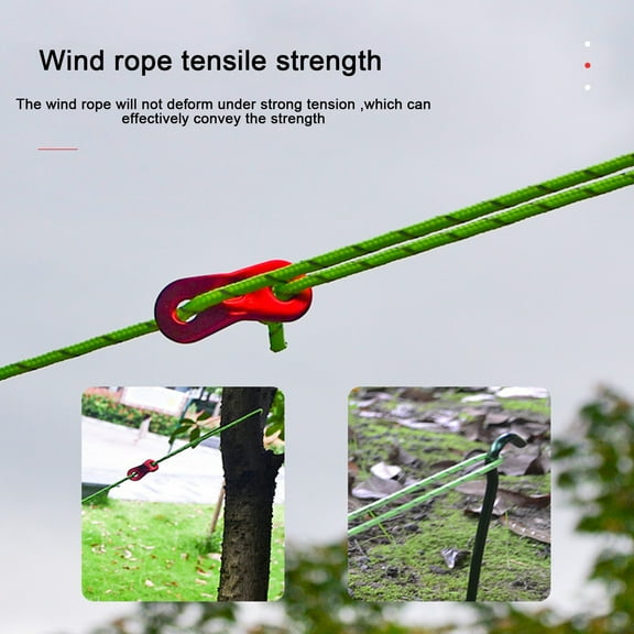 Zmeidao Outdoor Camping Tent Rope 4mm Thick Reflective Rope Draw Rope 2 Meters Wind Rope