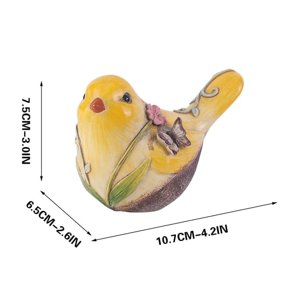 Zmeidao Resin Bird Statues Hand-Painted Birds Figurines Bird Statue Shelf Decor Funny Sculpture Garden Ornaments Tabletop Figurine Decor Yard Art Figurines Bird
