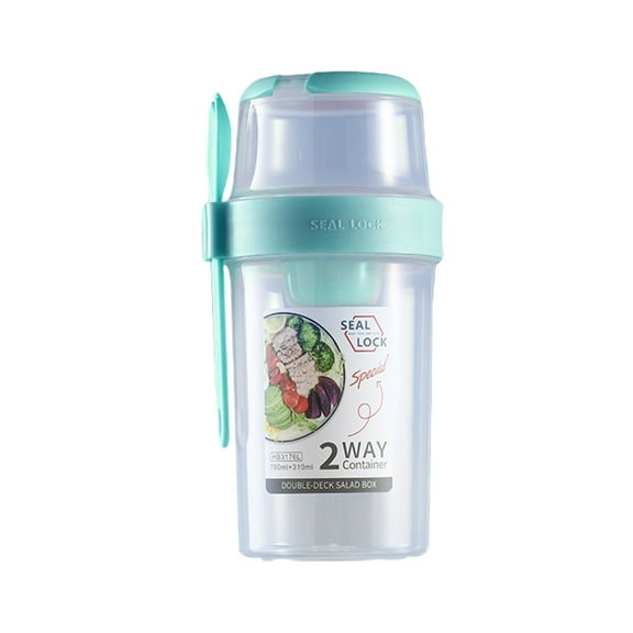 Zmeidao Salad Lunch Box Containers with Lids and Spoons, Reusable Fruit Bowl, Oatmeal Container to Go with Topping for Cereal, Milk, Vegetable, Yogurt, and Fruit Salad Storage