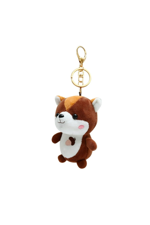 Squirrel Plush Toy Pendant Keychain School Bag Ornament
