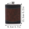 thumbnail image 1 of Zmeidao Stainless Steel And Stitched Leather Hip Flask , Pocket Fit Design Wine Whiskey Drinks Portable Bottle With Funnel Bar Set For Men Women, 1 of 2