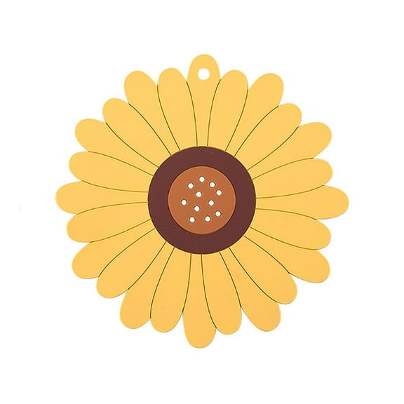 Zmeidao Table Mat Placemats Sunflower Non-slip Heat Insulation Soft Mat