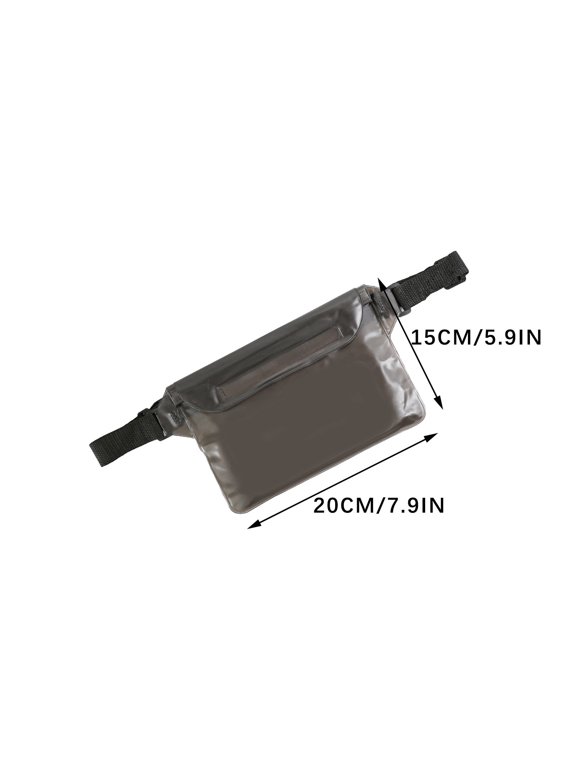 Waterproof Pouch Bag with Adjustable Waist Strap, Keep Your Phone and Valuables Dry, for Swimming Kayaking Boating Fishing Beach Diving Surfing