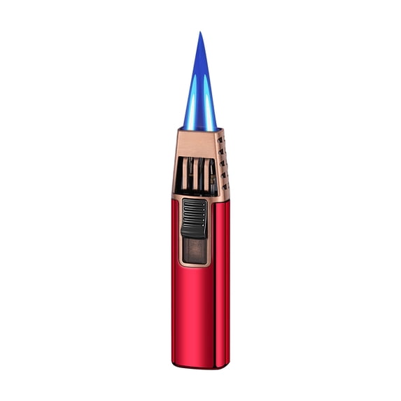 Zmeidao Windproof Straight Torch Blue Flame Lighter Butane Torch Turbine Torcher Inflatable Gas Windproof Lighter Refillable Butane Lighter For Outdoor BBQ Baking