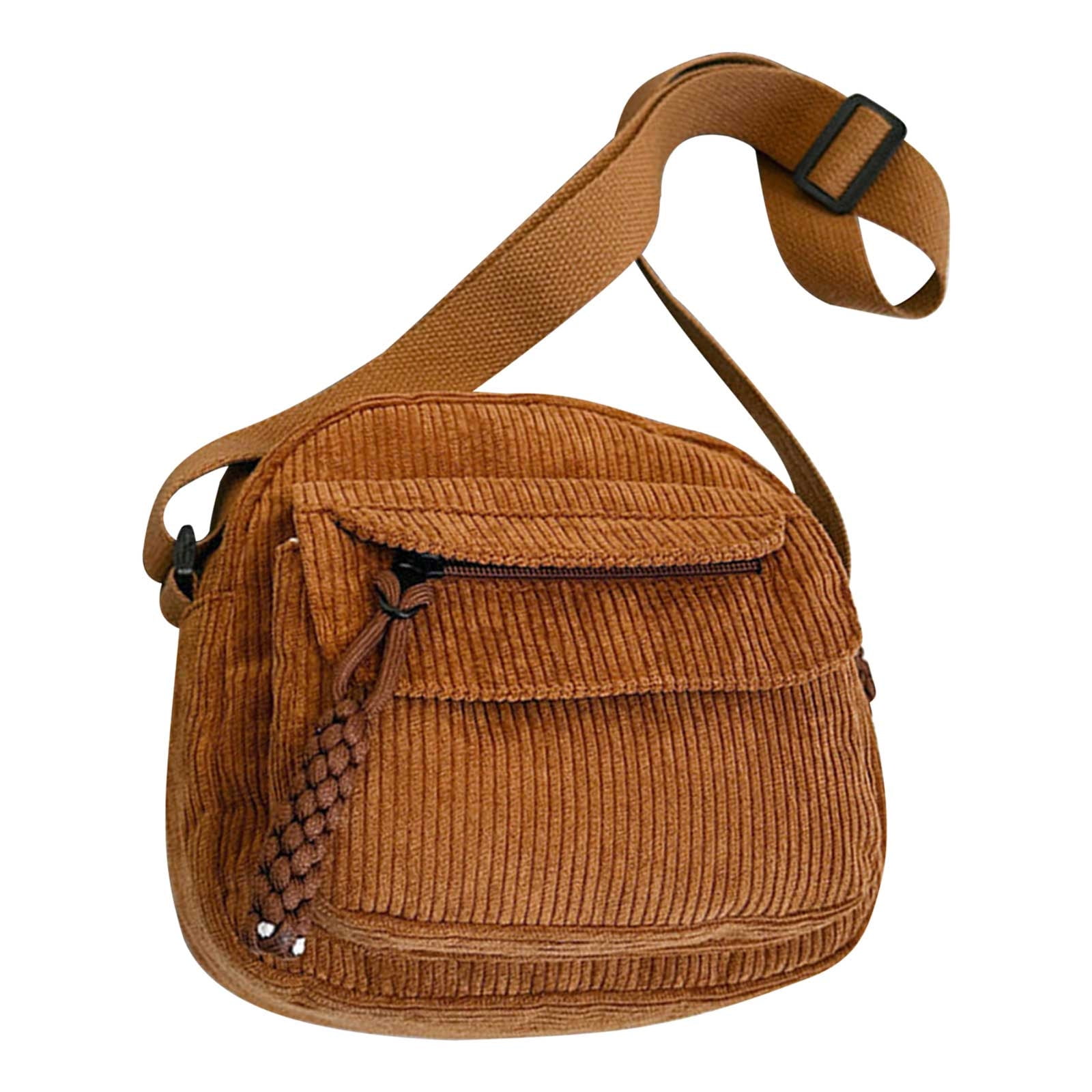 Zmeidao Corduroy Crossbody Bag Women's Shoulder Bag Handbags