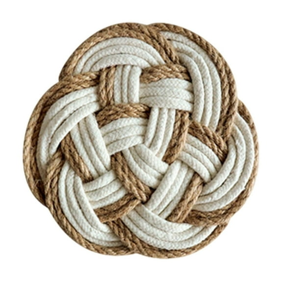 Zmeidao Cotton Rope Placemats, Woven Vintage Place Mats, Kitchen Table Mats Heat Resistant Plate Mats for Dining Table Wedding Party Decoration