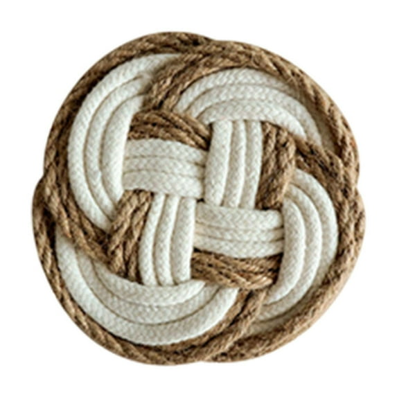 Zmeidao Cotton Rope Placemats, Woven Vintage Place Mats, Kitchen Table Mats Heat Resistant Plate Mats for Dining Table Wedding Party Decoration