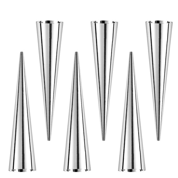 Zmeidao Cream Horn Molds Baking Cones Stainless Steel Roll Horn Forms Conical Danish Pastry Croissant Cones Moulds