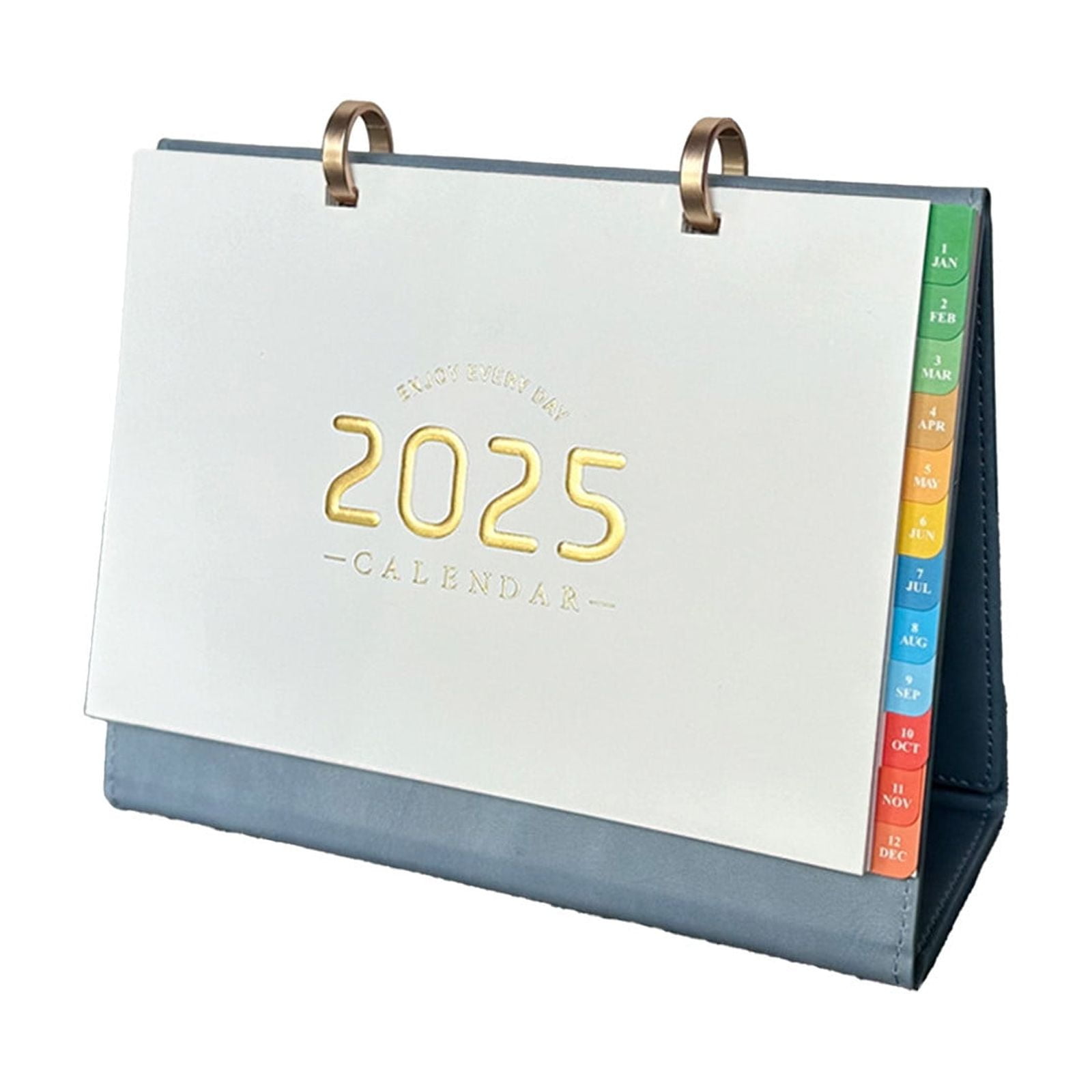 Zmeidao Desk Calendar 2025, Portable Small Desktop Calendar Standing