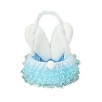 Zmeidao Easter Bunny Basket Easter Basket with Rabbit Ears Easter Egg Hunting Basket with Handle for Wedding Easter Home Decor