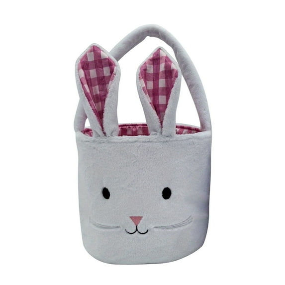 Zmeidao Easter Bunny Baskets Bunny Gift Baskets Bags Easter Eggs Bucket with Rabbit Ears for Easter Eggs Hunt, Easter Decoration, Easter Party Favor
