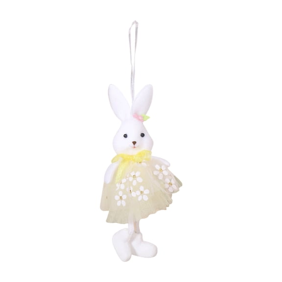 Zmeidao Easter Bunny Rabbit Plush Stuffed Animals Mini Stuffed Bunny Toys Soft Tiny Rabbit Doll Plush Hanging Pendant for Easter Party Decorations