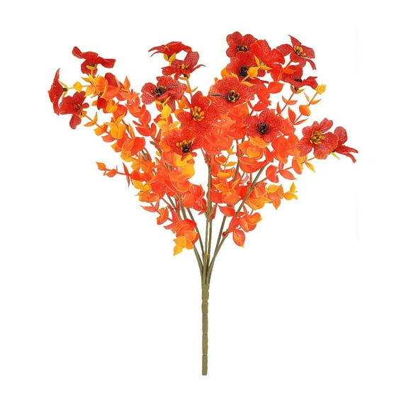 Zmeidao Fall Artificial Flowers Outdoor Faux Autumn Plastic Plants Fake Flowers for Home Outside Garden Window Box Wedding Party Fall Decor