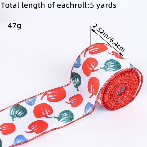 Zmeidao Fall Thanksgiving Ribbon, Autumn Truck Pumpkin Maple Leaf Ribbon for Bow Wreath Craft Gift Wrap Thanksgiving Harvest Wedding Birthday Party Decor