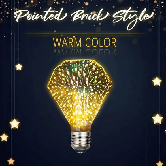 Zmeidao Firework LED Bulb Colorful Glass Christmas Firework LED Bulb E27 Base Fashion Fireworks Light Decoration for Home Party Holiday Wedding Christmas Decoration Bar