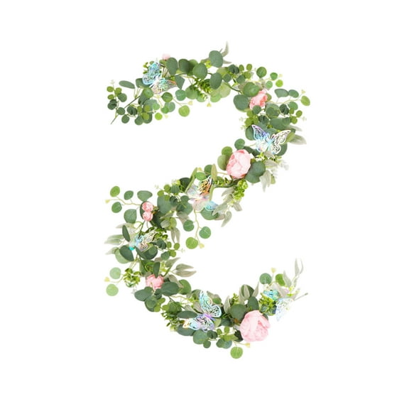 Zmeidao Flower Garland Fake Rose Vine Artificial Flowers Hanging Rose Ivy Garland for Wedding Home Party Table Runner Decor 70.87in