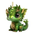 thumbnail image 1 of Zmeidao Green Dragon Christmas Hanging Ornaments for Christmas Tree, Cute Cartoon Dragon Acrylic Xmas Tree Ornament Decoration, Car Pendant Holiday Party Decorations, 1 of 3