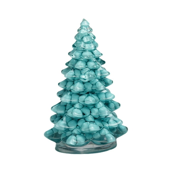 Zmeidao Holiday Christmas Tree Figurine, Resin Christmas Tree Decoration for Fireplace Tabletop Centerpiece