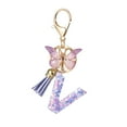 thumbnail image 1 of Zmeidao Initial Letter Keychains for Women, Cute Keychain with Tassel Butterfly for Purse Handbags, 1 of 5